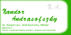 nandor andrasofszky business card
