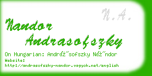 nandor andrasofszky business card